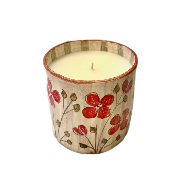 RED FLOWER CANDLE