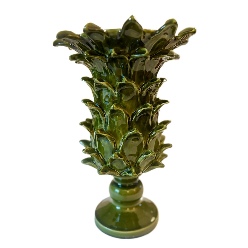 VASE ARTICHAUT VERT ÉMERAUDE