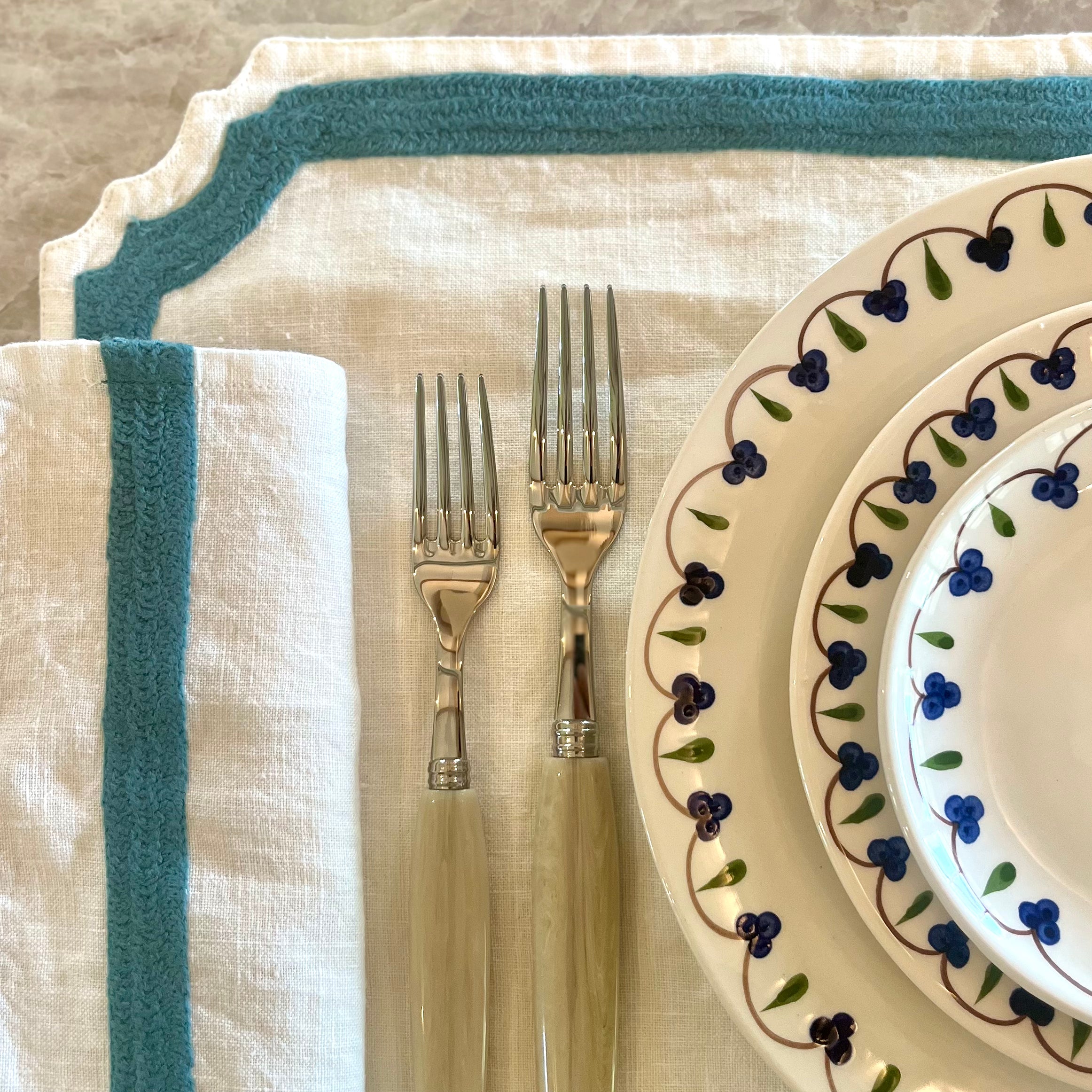 PLACEMAT MAJORQUE ICE BLUE - SET OF 4