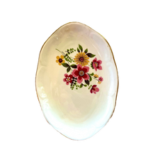 ASSIETTE DE SERVICE OVALE FLORAL VINTAGE