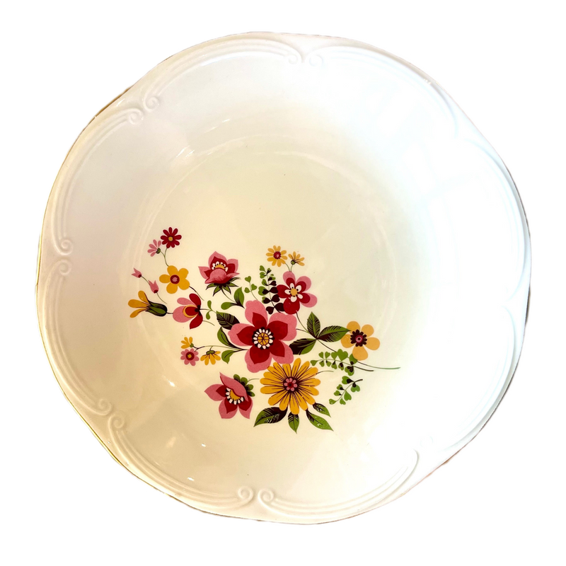 VINTAGE FLORAL SERVING PLATE