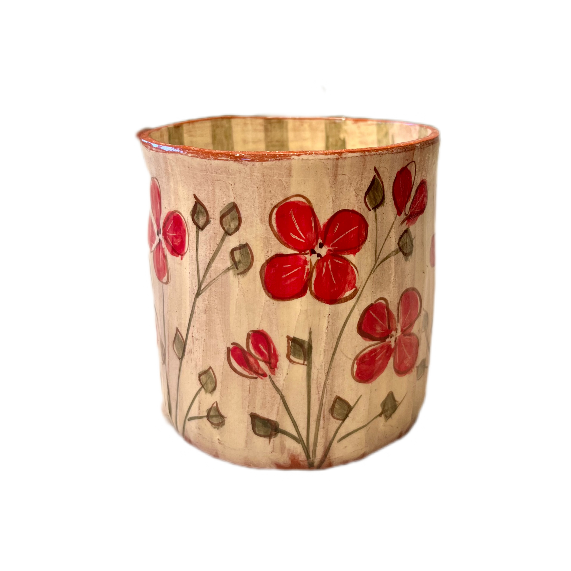 RED FLOWER CANDLE