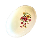 ASSIETTE DE SERVICE OVALE FLORAL VINTAGE