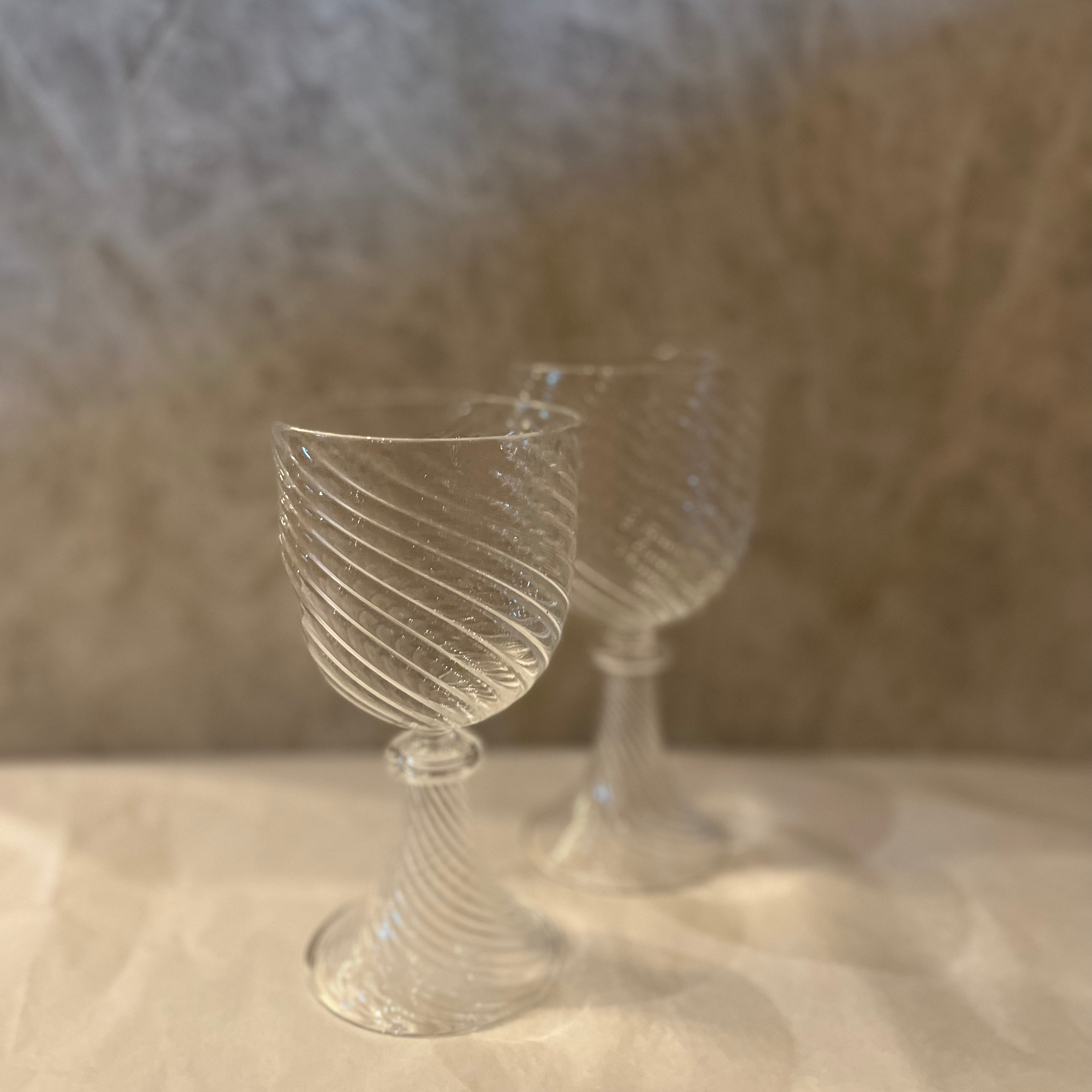 VERRES À VIN ROUGE BAROQUE - LOT DE 4