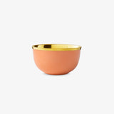 CHAMPAGNE BOWL BELVEDERE PEACH AND GOLD