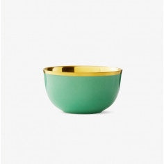 CHAMPAGNE BOWL BELVEDERE LIGHT GREEN AND GOLD