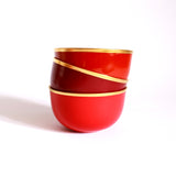 CHAMPAGNE BOWL BELVEDERE CARMINE RED AND GOLD