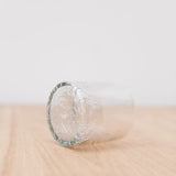 SMALL GLASS CRACKLED GLASSES - SET OF 4