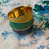 CHAMPAGNE BOWL BELVEDERE EMERALD AND GOLD