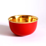 CHAMPAGNE BOWL BELVEDERE CARMINE RED AND GOLD