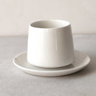 TASSE ET SOUCOUPE SIMPLE BLANCHE &amp; OR - LOT DE 4