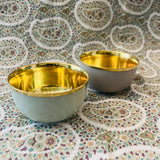 CHAMPAGNE BOWL BELVEDERE SMOKE GREY MAT AND GOLD