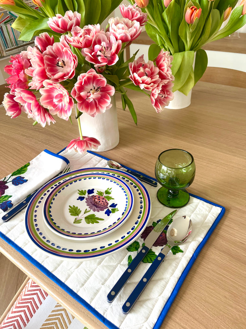 ARTICHOKE BLUE PLATE - SET OF 6