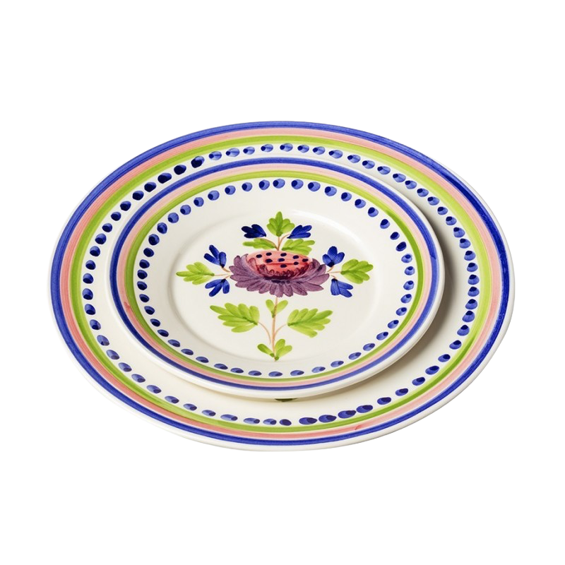ARTICHOKE BLUE PLATE - SET OF 6