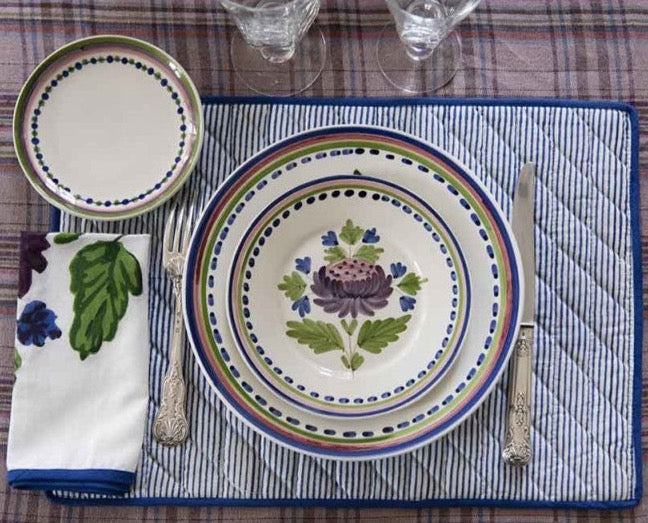 ARTICHOKE BLUE PLATE - SET OF 6